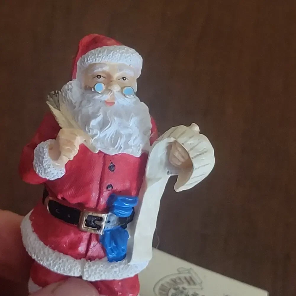 Vtg 1997 Shaker Hearth Santa Claus with List Christmas Cookie Press Clay Figure